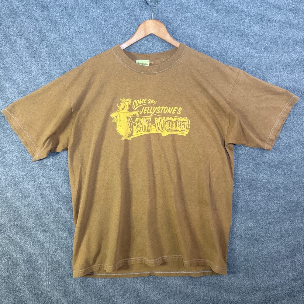 Vintage Shirt Mens Extra Large Hanna Barbera JBig Wood Yogi Bear Graphic Y2K